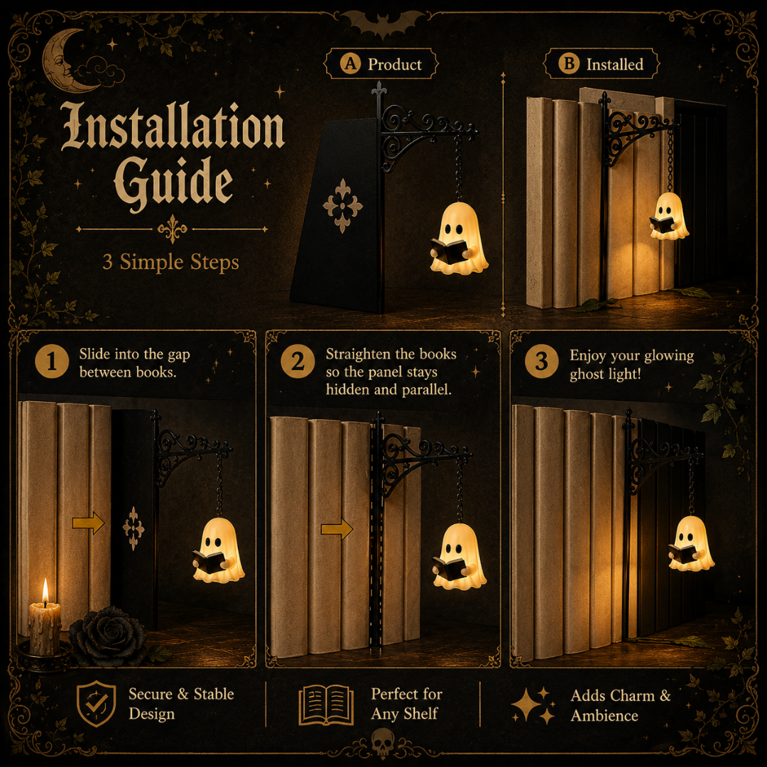Hanging Ghost Bookshelf Lamp